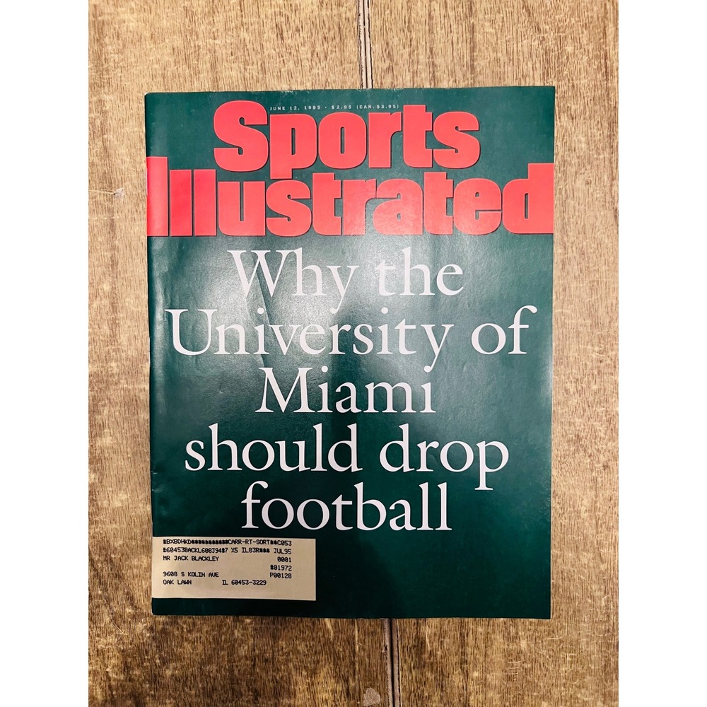 Sports Illustrated June 12, 1995 Hakeem Olajuwmon Back In Finals Miami Football